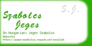 szabolcs jeges business card